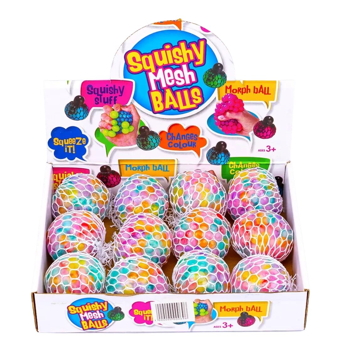 Антистрес біла сітка Різноцвіт 6 см