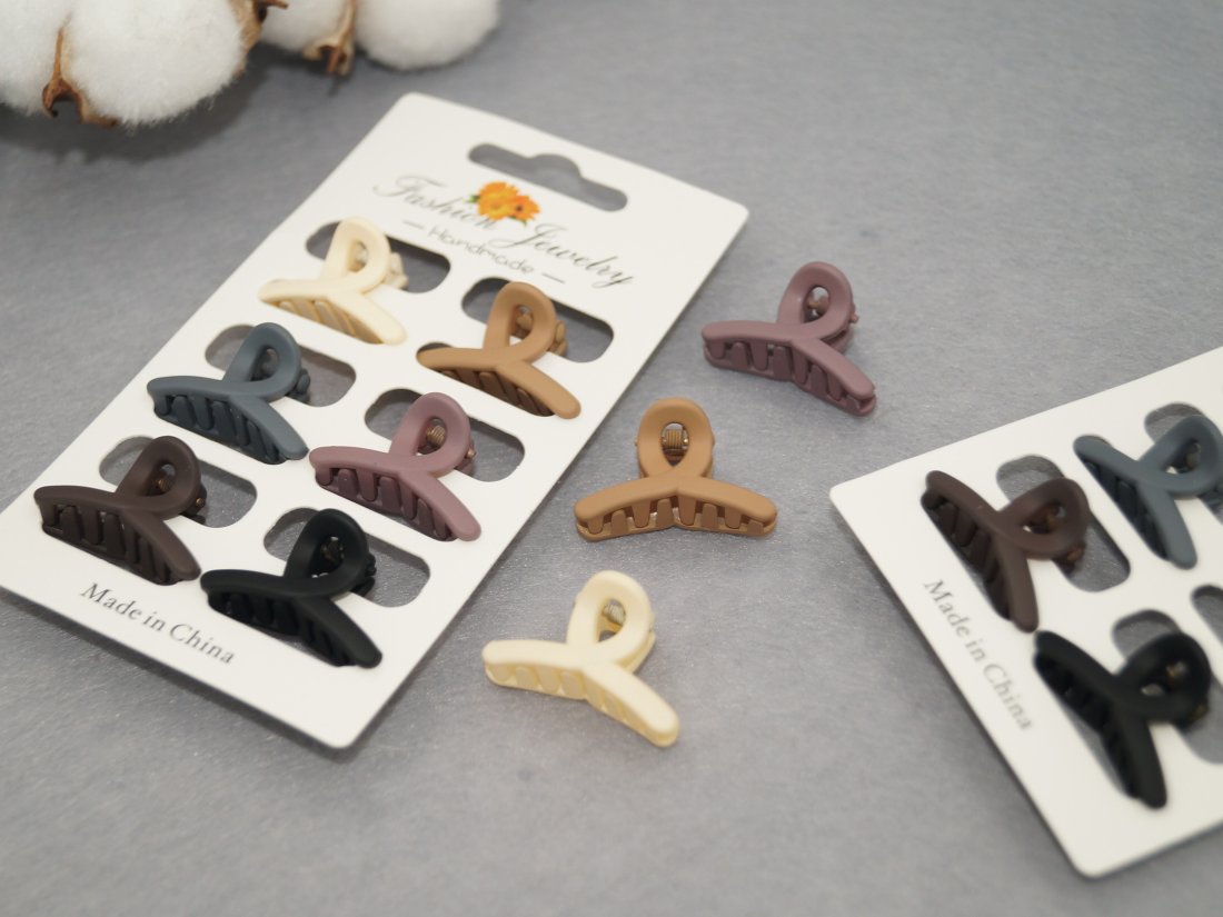 Краби для волосся. Матові 2.5 см.