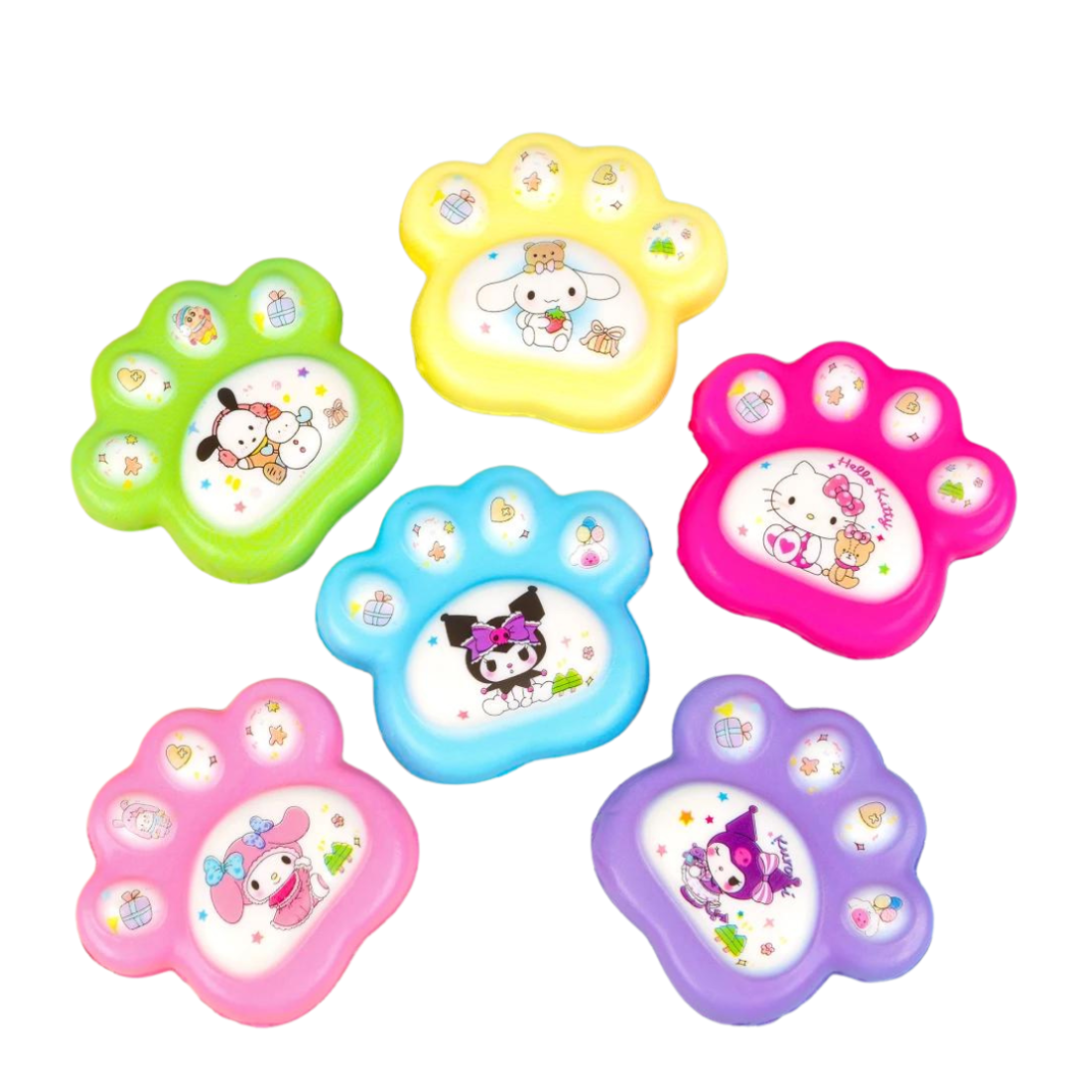 Сквіш лапка з персонажами 8 см