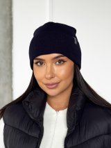 Жіноча шапка класичного фасону INNOE 950118-1 Темно-синій