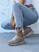 Жіночі замшеві кросівки casual style INNOE 777524 Капучино