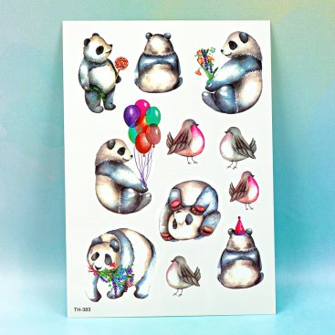 Тимчасові татуювання Панди 21 см - Купити