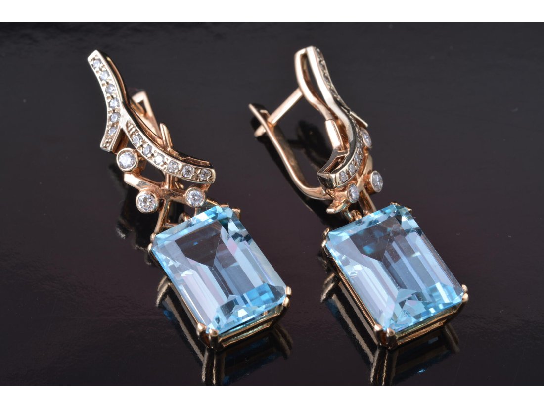 Гарнітур із топазами октагон