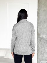 Лонгслів жіночий oversize з хомутом INNOE 230233-2 Сірий