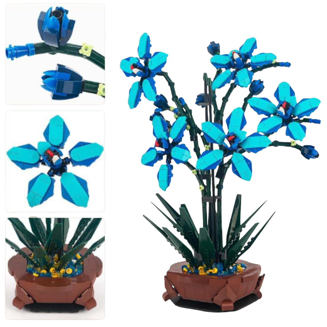 Букет цимбідіуму синього кольору 1907 деталей - Pobut