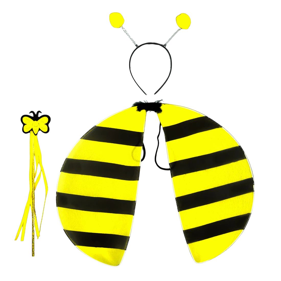 Карнавальні крила Бджоли жовтий 45 см