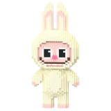 Конструктор Magic Blocks Лабубу Висота 30 см Білий