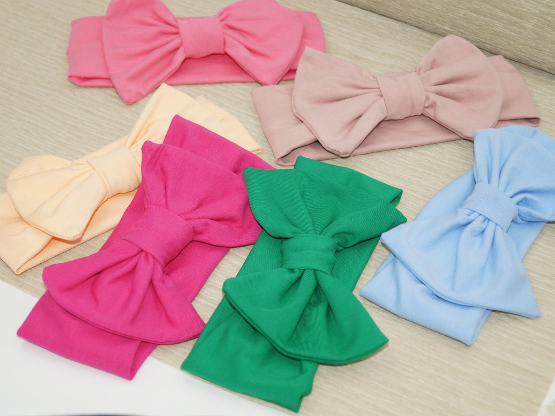 Дитячі пов'язки з бантом. - Купити