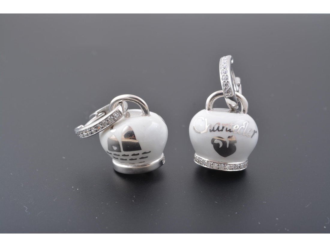 Сережки у стилі Chantecler &quot;Срібло з емаллю&quot;, срібло