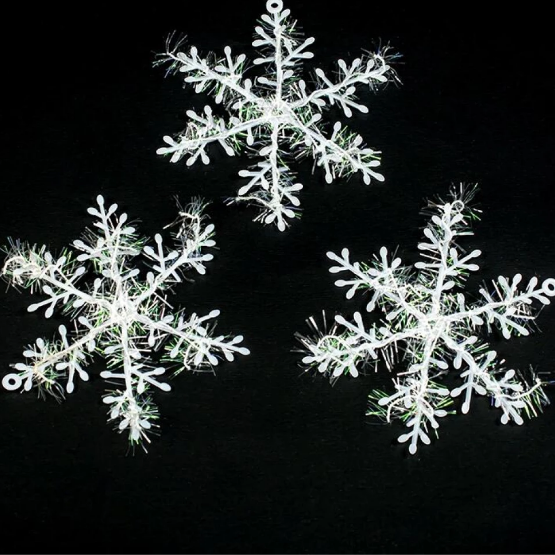 Новорічні сніжинки 13 см (3 шт)