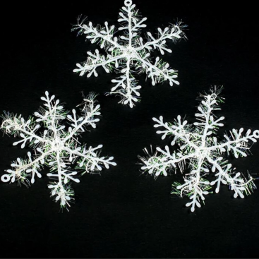 Новорічні сніжинки 13 см (3 шт) - Купити