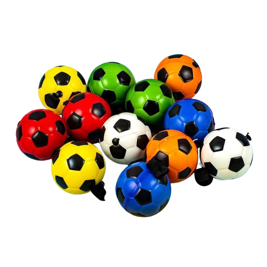 М'ячі поролонові Футбольні на гумці 7,6 см - Pobut
