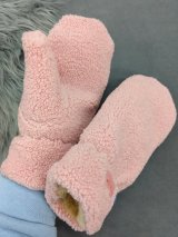 Теплі рукавиці в стилі тедді — легкість і максимальний затишок INNOE 85005-3 Рожевий