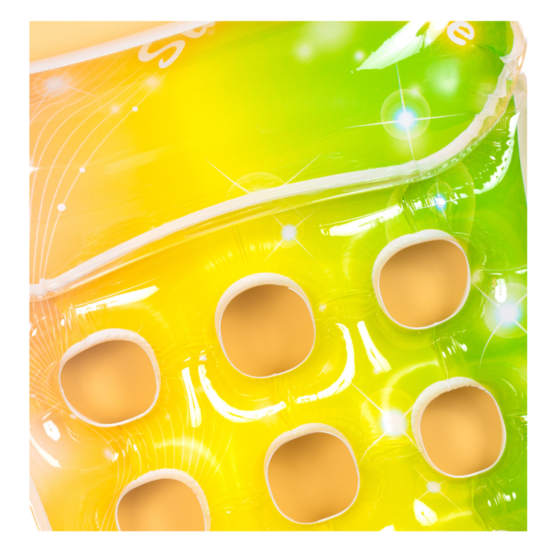 Надувний матрац для плавання з дірками Карамель 145 см - Pobut