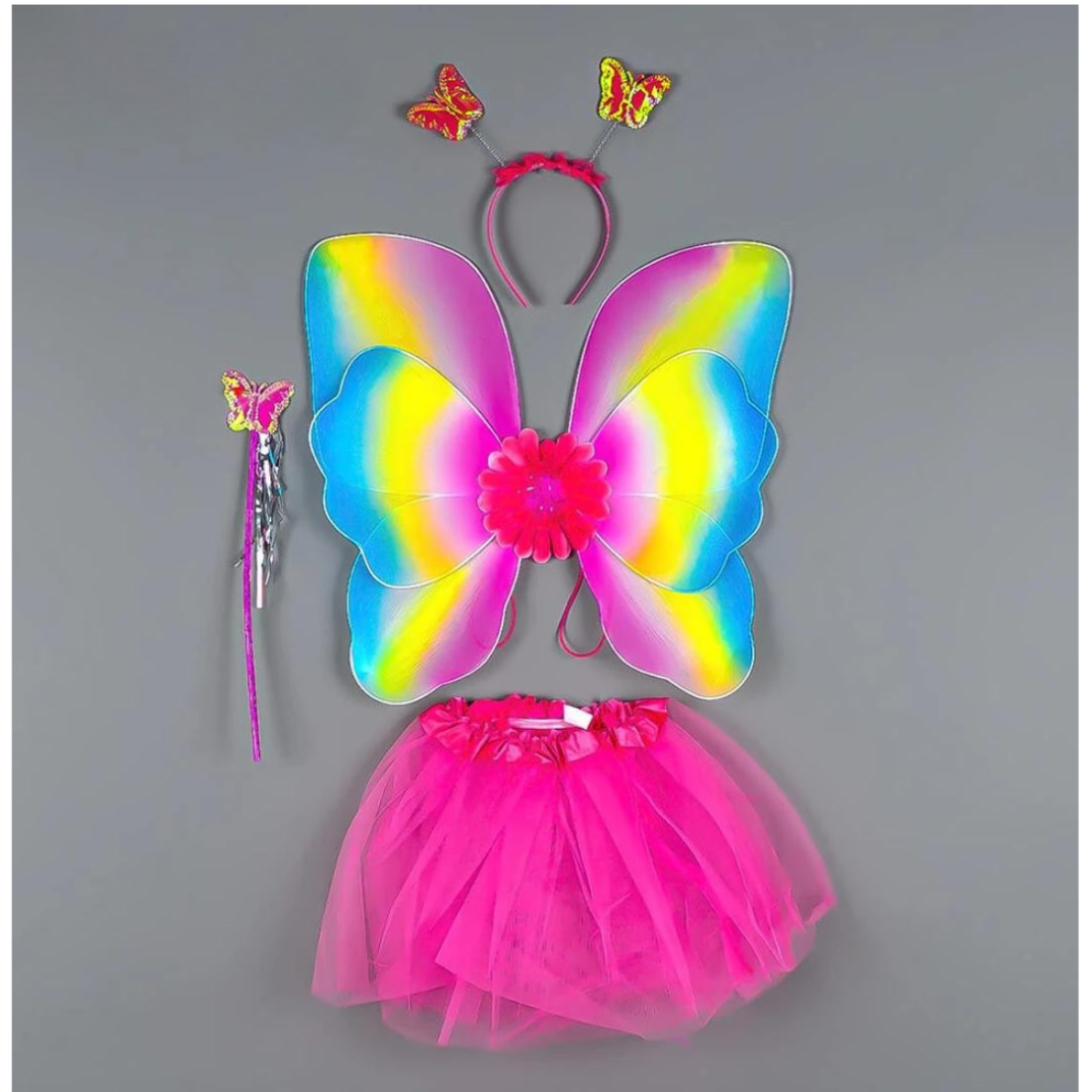 Карнавальний набір метелика зі спідницею малиновий
