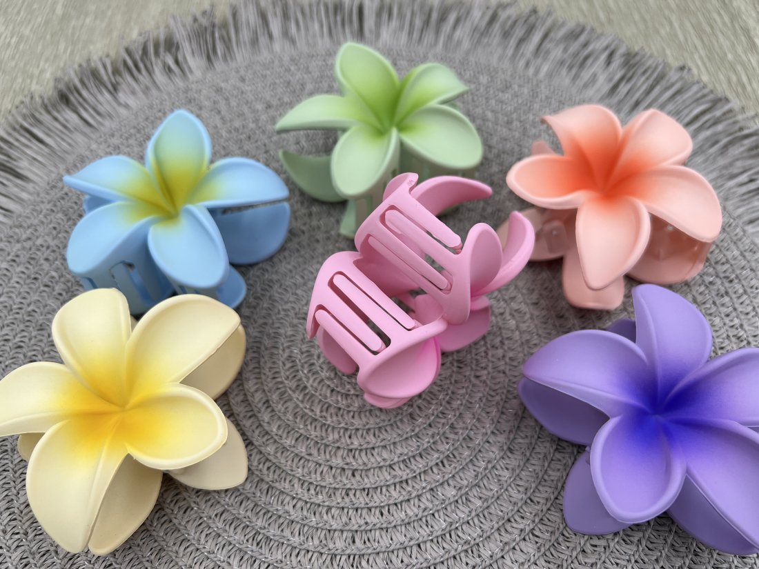 Краби для волосся кольорові, матовий. 7.5 см.