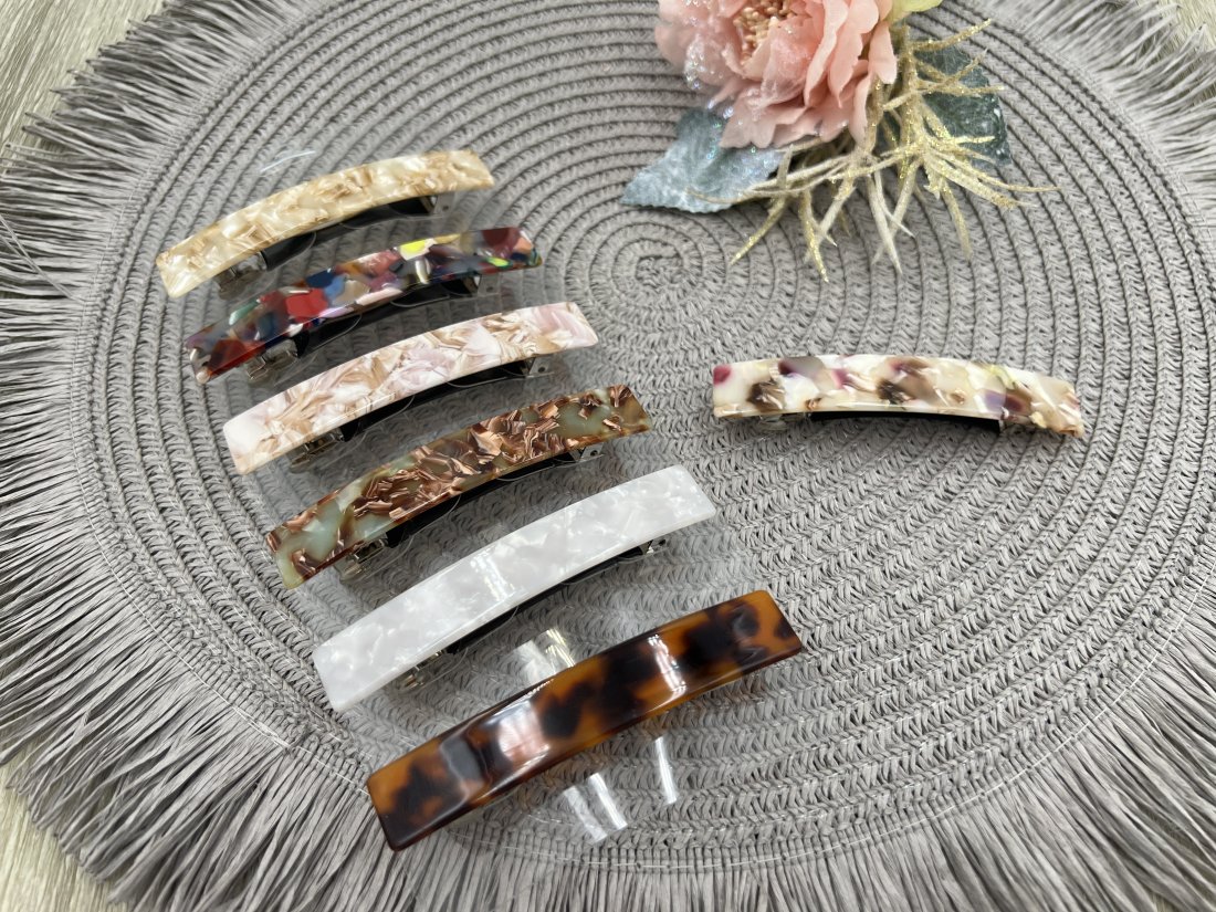 Заколка автоматична Французький пластик. 6.5см.