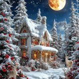 Зимний домик 40х50 оптом, фото 325562