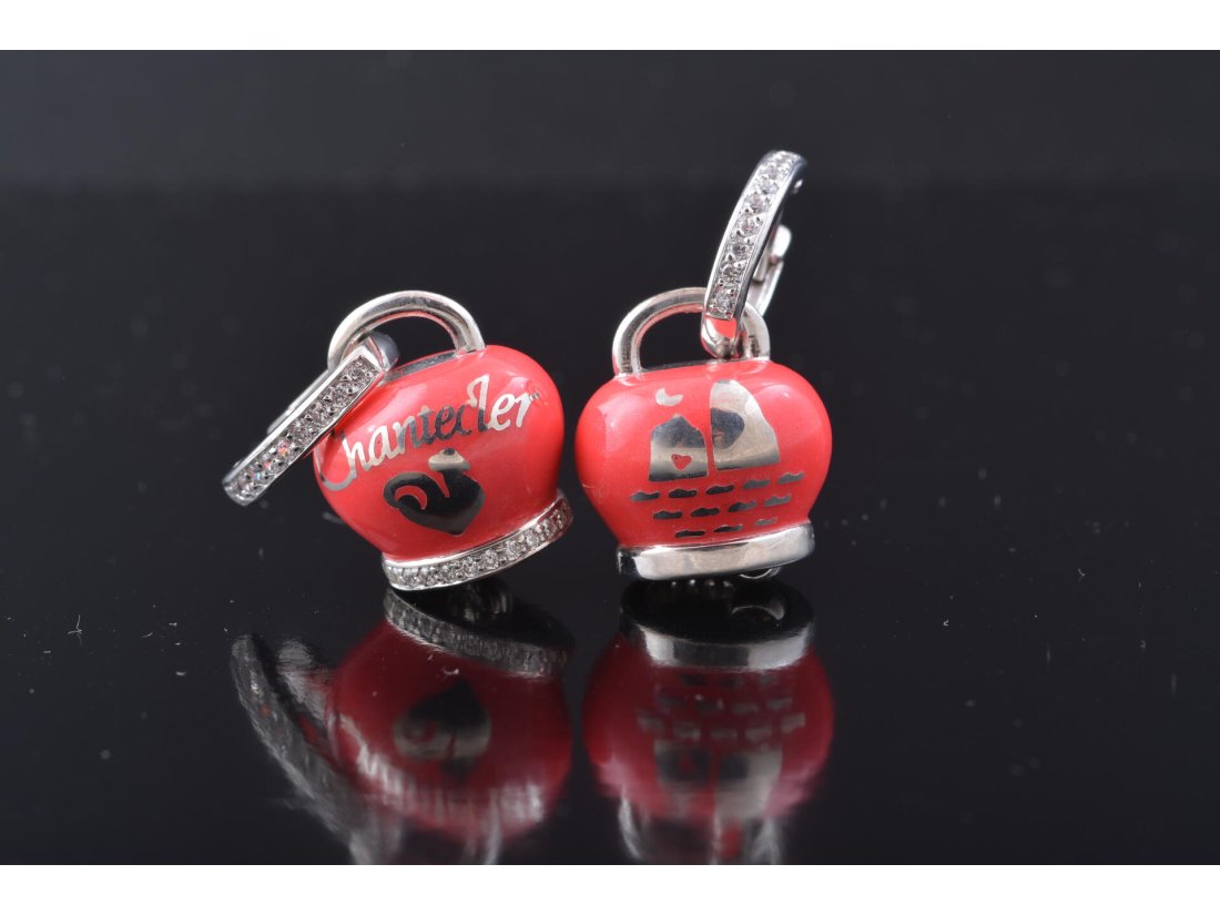 Сережки у стилі Chantecler &quot;Срібло з емаллю&quot;, срібло