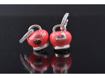 Сережки у стилі Chantecler &quot;Срібло з емаллю&quot;, срібло - Купити