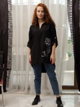 Стильна блуза-туніка з об'ємною вишивкою 230166-3