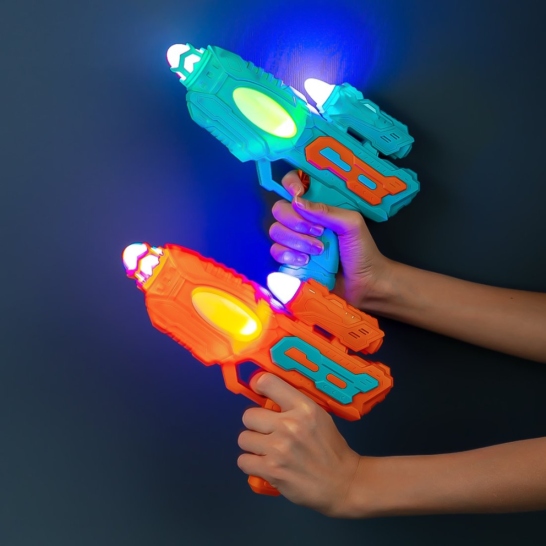 Сяючий звуковий Пістолет Бластер 24 см - Pobut