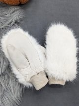 М’які зимові рукавиці з хутром усередині INNOE 85005-1 Білий