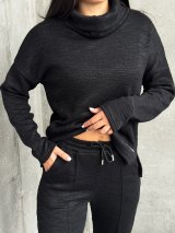 М’який жіночий костюм з ангорою INNOE 210366-2 Чорний