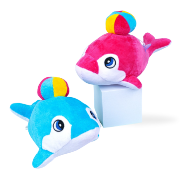 М'які іграшки Дельфін із м'ячиком 30 см - Купити