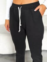 Теплі базові штани з шнурком INNOE 300061-1 Чорний