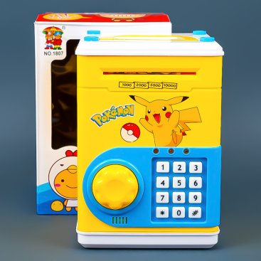 Дитячий сейф-скарбничка Пікачу жовтий - Купити