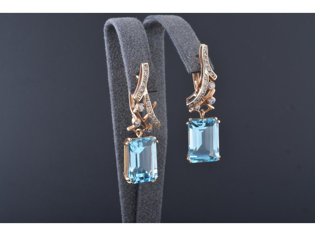 Гарнітур із топазами октагон