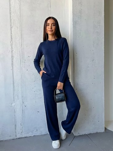 трикотажний костюм-двійка INNOE 210350 Темно-синій - Купити