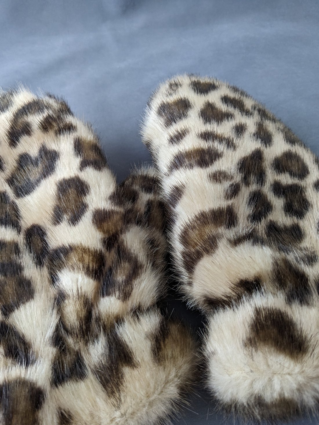 Зимові рукавиці з штучного хутра з принтом леопард INNOE 85005-4 Леопардовий