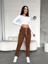 Комфортні утеплені штани INNOE 300061-1 Коричневий