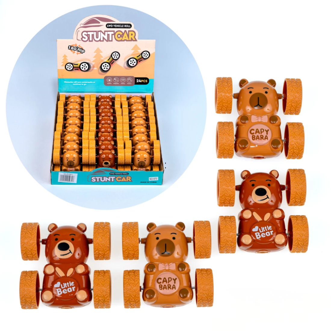 Інерційні машинки-перевертні Капібара 7,5 см