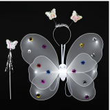 Набір карнавальні крила метелика подвійний білий