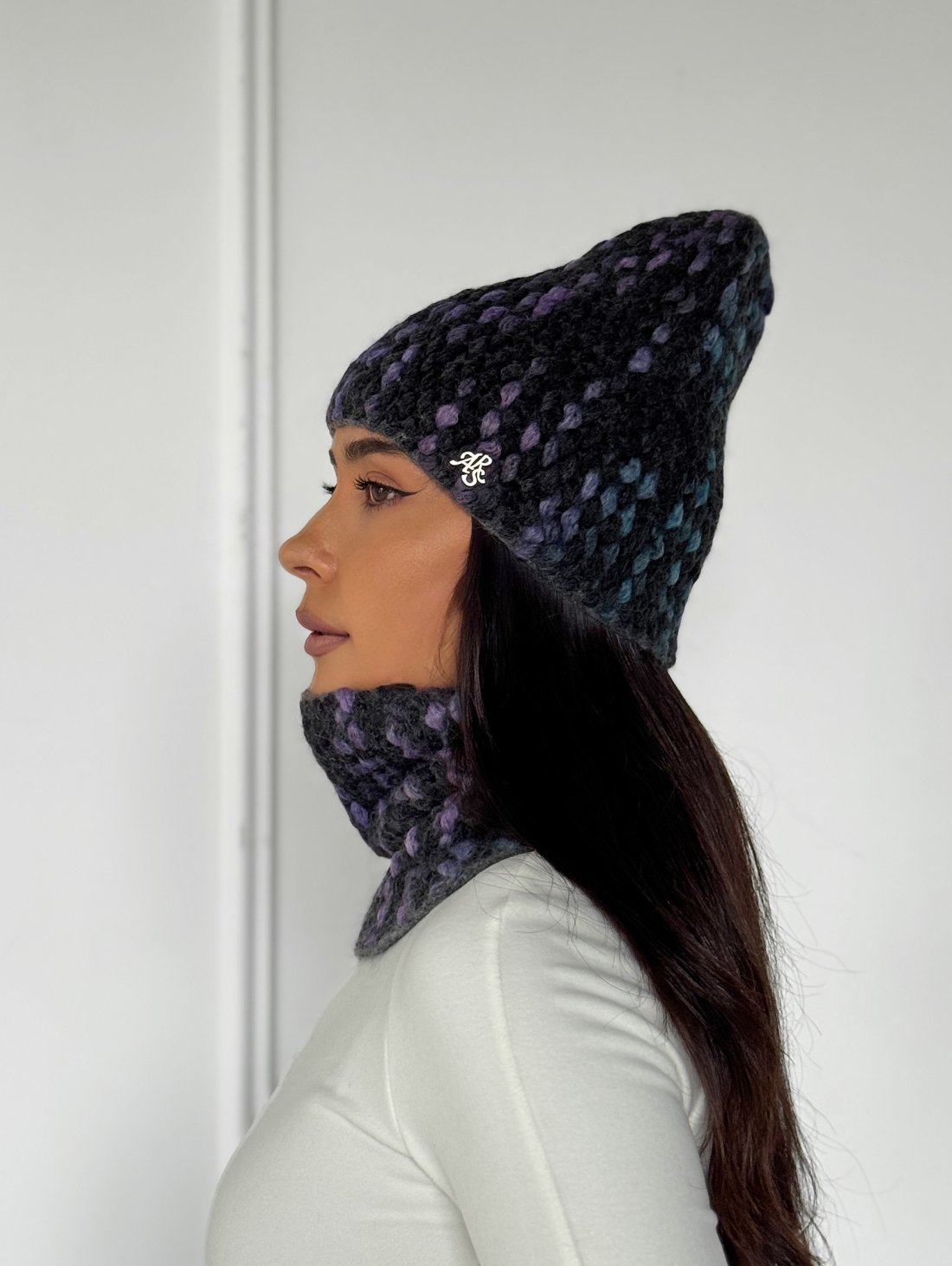 В’язаний комплект із об’ємною фактурою INNOE 950591-1 Вугілля - Купити