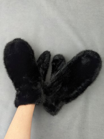 Утеплені хутряні рукавиці для зими INNOE 85005-4 Чорний - Купити