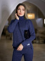 Жіночий костюм для осені та зими з ангори на флісі INNOE 210366-1 Джинс - Купити