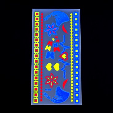 Неоновые татуировки Бабочки и Сердца 21 см - Купити