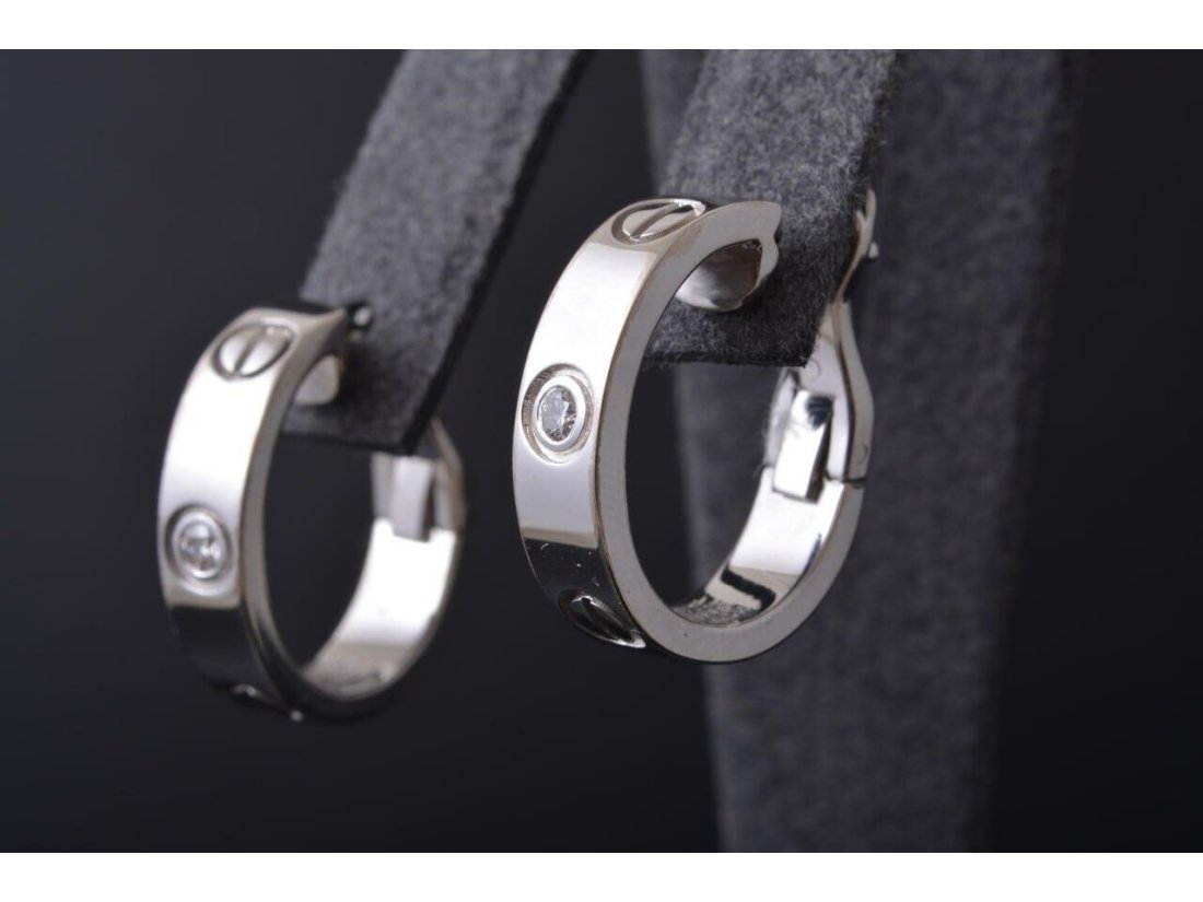 Сережки у стилі Cartier із діамантами - Фото1 Сережки у стилі Cartier із діамантами