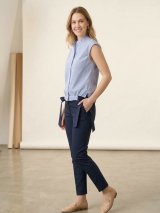 Жіноча сорочка з котону у клітину для щоденного стилю INNOE 630002-1 Блакитний - Innoe