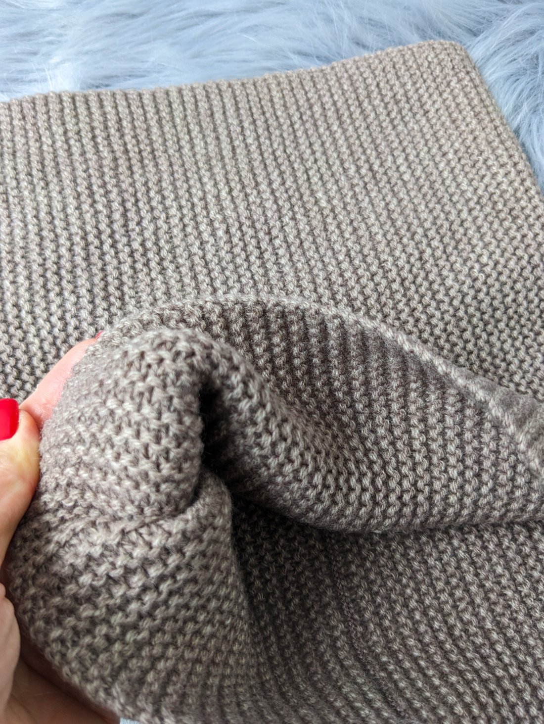 Жіночий зимовий бафф “Classic Knit” INNOE 950642-1 Капучино