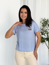 Легка віскозна футболка casual INNOE 300054-3 Блакитний