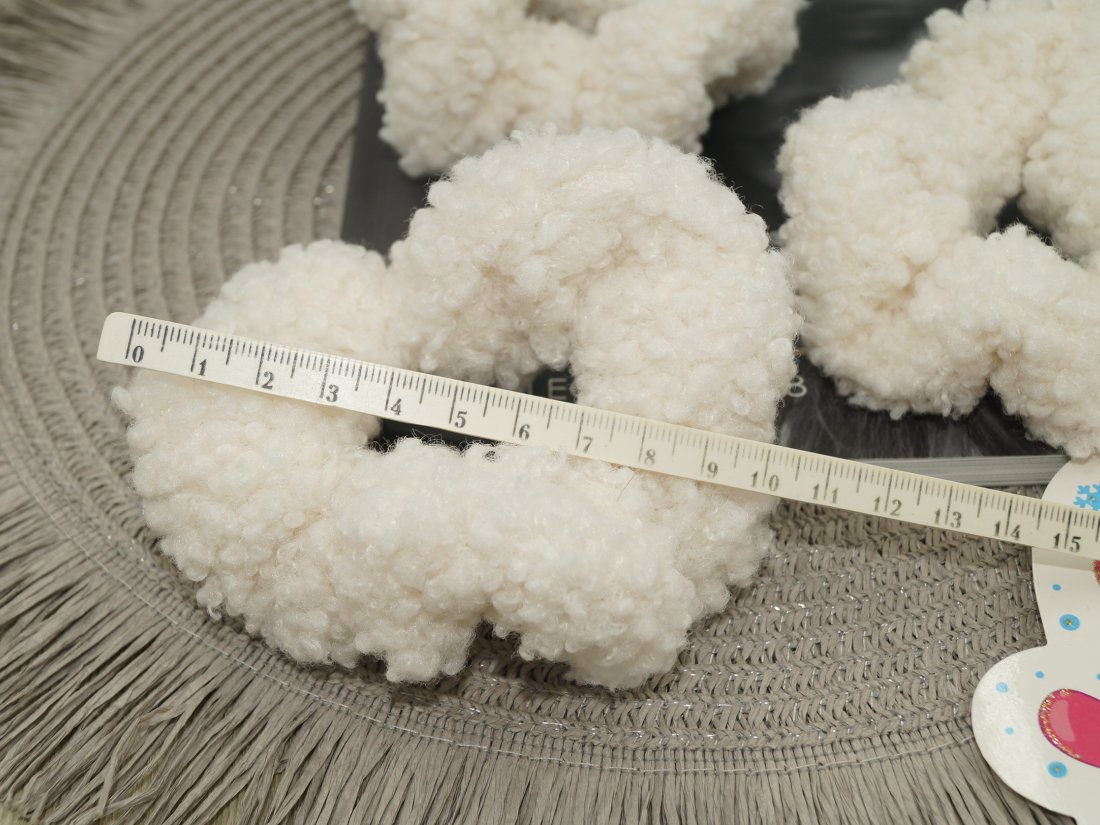 Резинки для волосся. Об'ємні. Штучне хутро. 10 см. - Кристалік