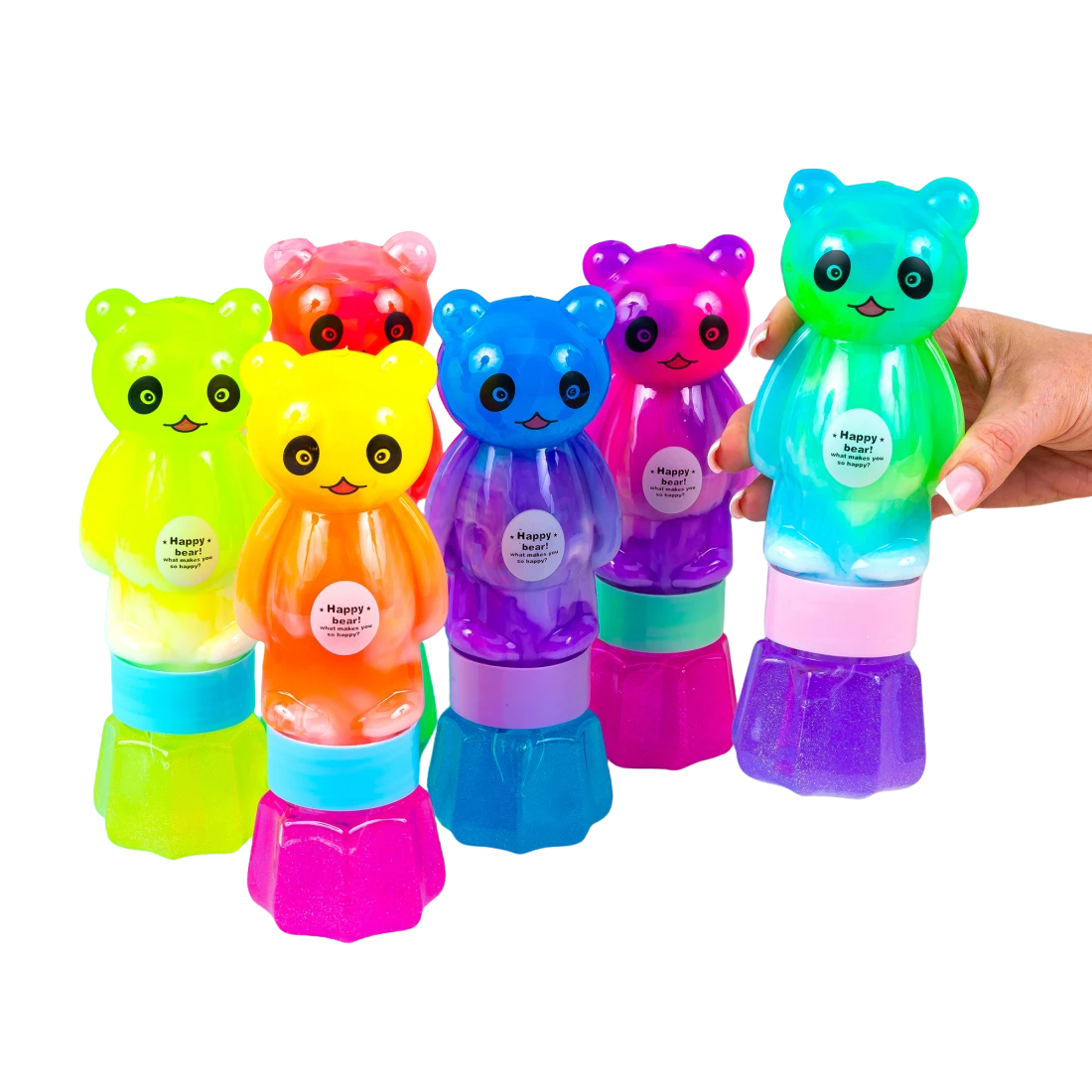 Слайми панди з гліттером 21,5 см, 471 г