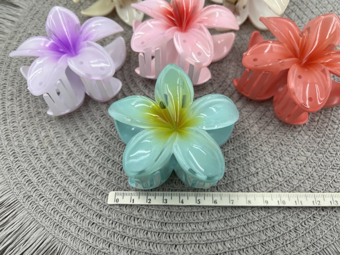 Краби для волосся кольорові, глянець. 7.5 см. - Кристалік