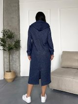 Жіноче трикотажне плаття з люрексовою ниткою INNOE 270587-1 Темно-синій