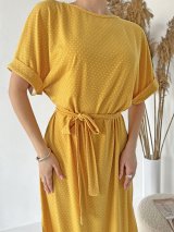 Яскрава сукня вільного крою з розрізами 270573-1 - Innoe